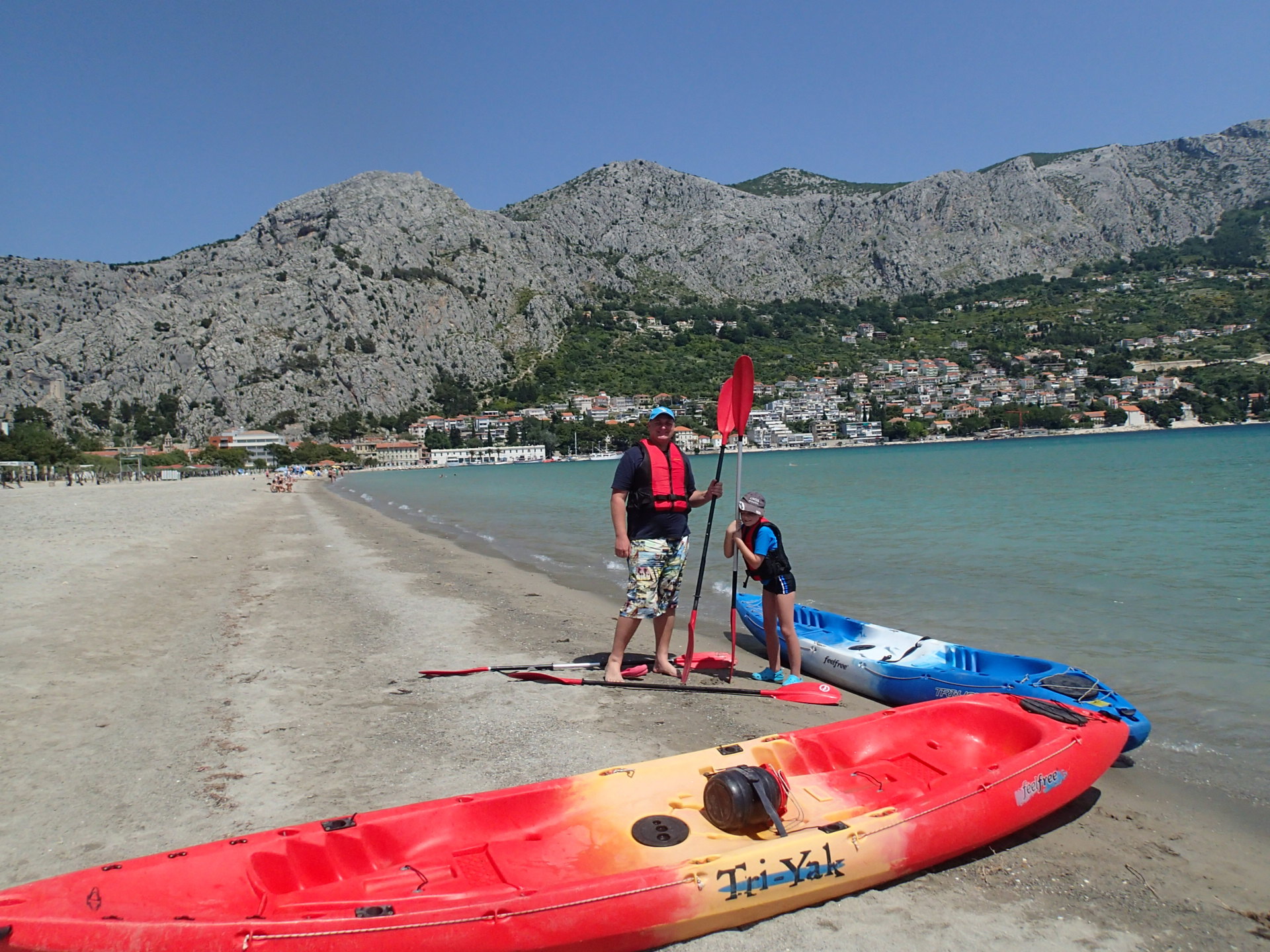 Kayaking from the river to the Sea