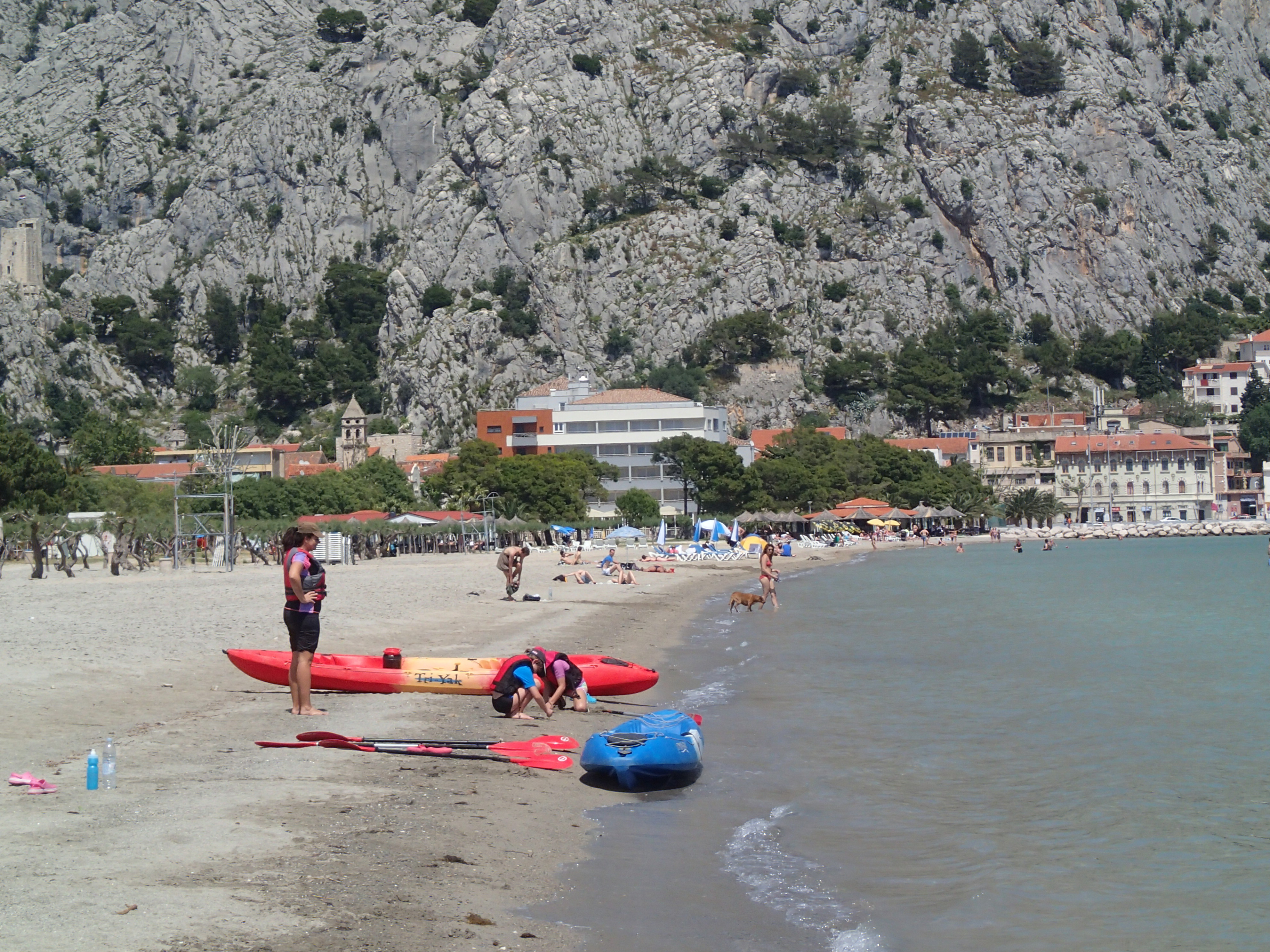 Kayaking from the river to the Sea