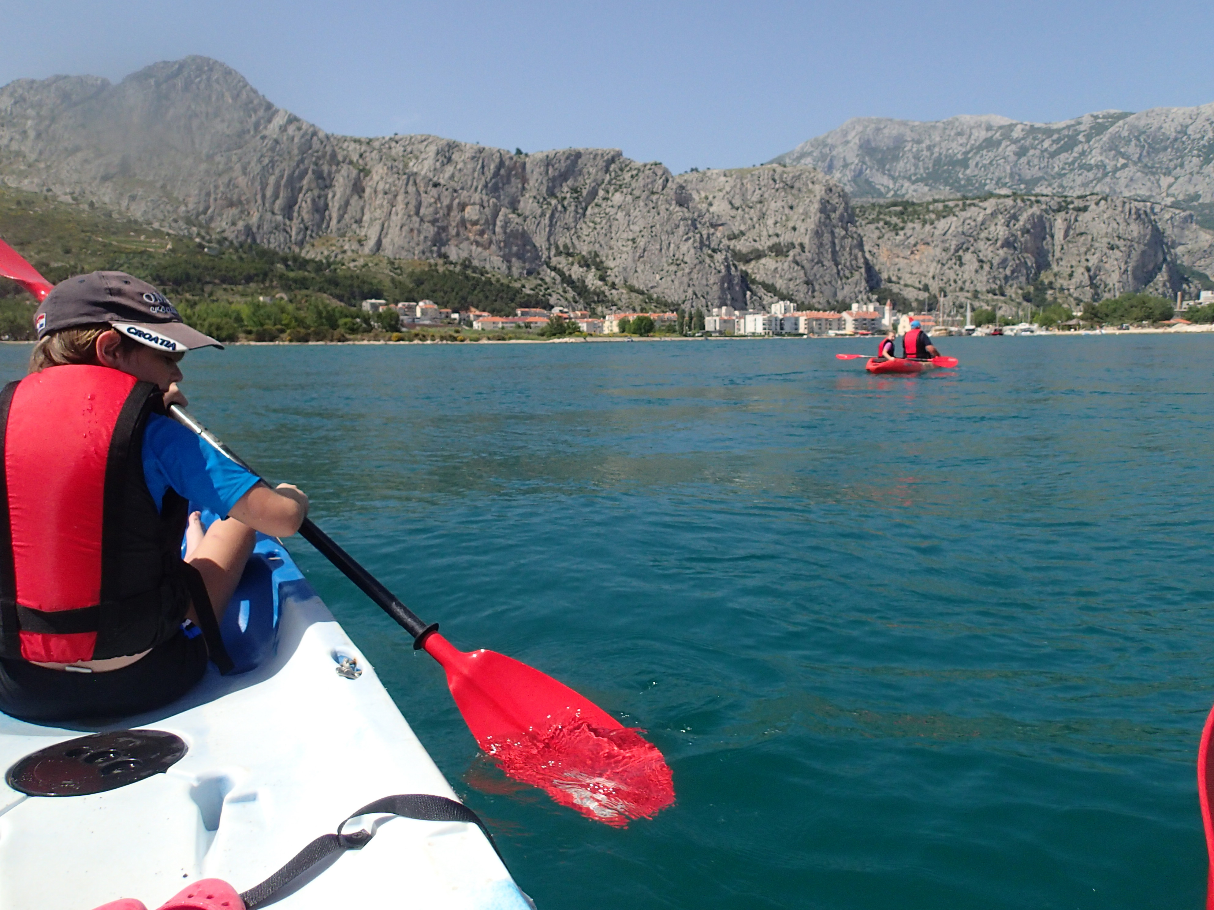 Kayaking from the river to the Sea